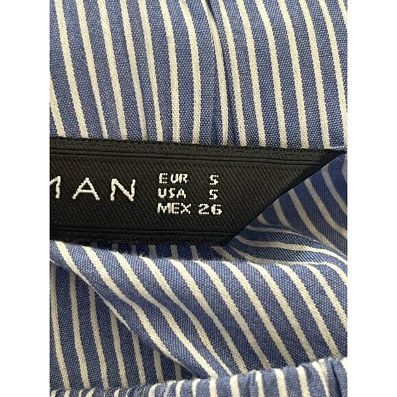 Zara Woman Cotton Elastic Off-the-Shoulder Striped Blouse Size Small - Picture 5 of 6